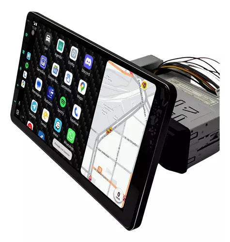 Central Multimídia Universal | Tela Rotativa e Flutuante Carplay Android 12 WIFI TOUCH 1DIN (PARA QUALQUER CARRO) + CÂMERA DE RÉ