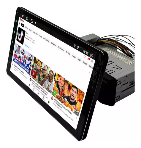 Central Multimídia Universal | Tela Rotativa e Flutuante Carplay Android 12 WIFI TOUCH 1DIN (PARA QUALQUER CARRO) + CÂMERA DE RÉ